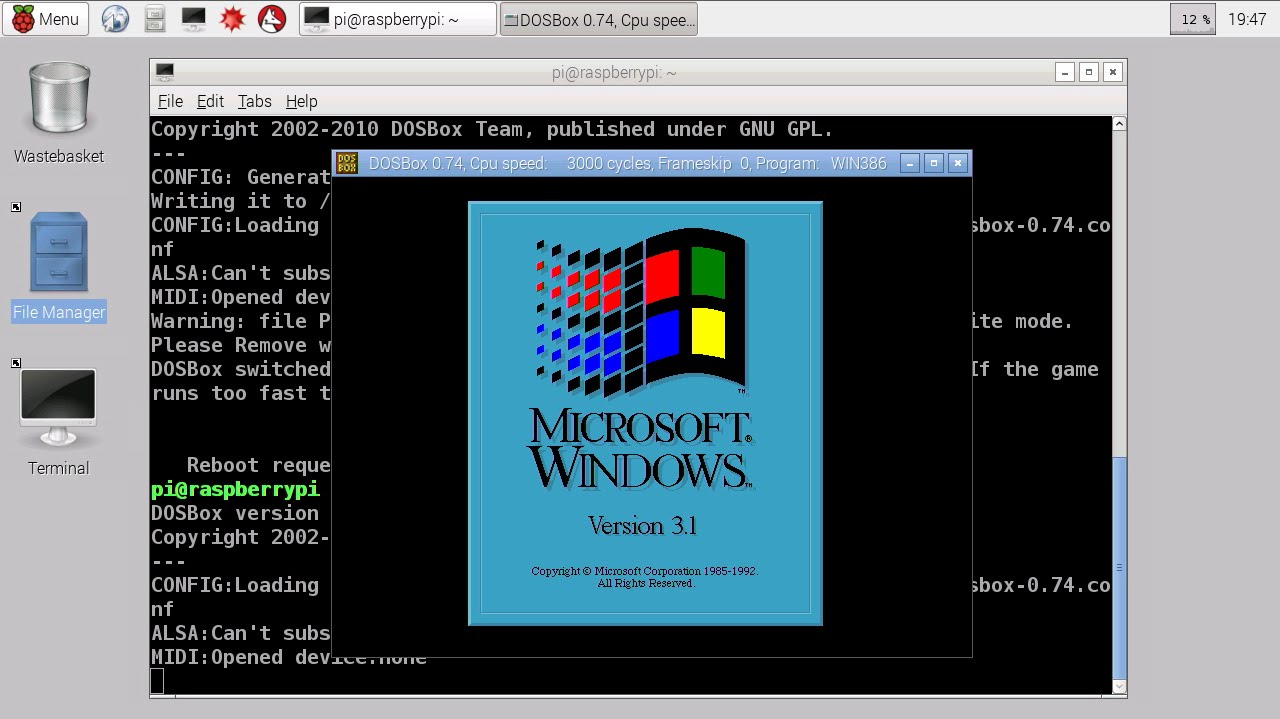install windows 3.1 dosbox